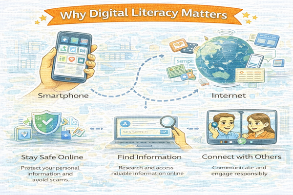 디지털-기초-상식-중요한-이유를 설명하는 스마트폰과 인터넷 사용 구조