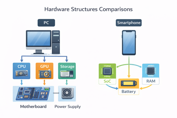 PC와-스마트폰-구조-차이를 설명하는 하드웨어 구조 비교