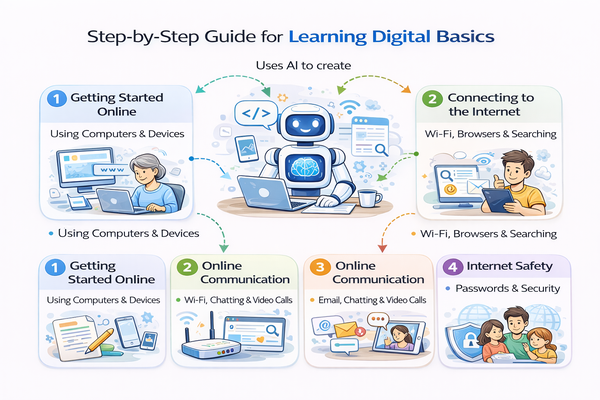 디지털 기초를 처음 배우는 순서 구조 설명 이미지