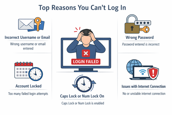 로그인이 안 되는 가장 흔한 이유 구조 설명 이미지