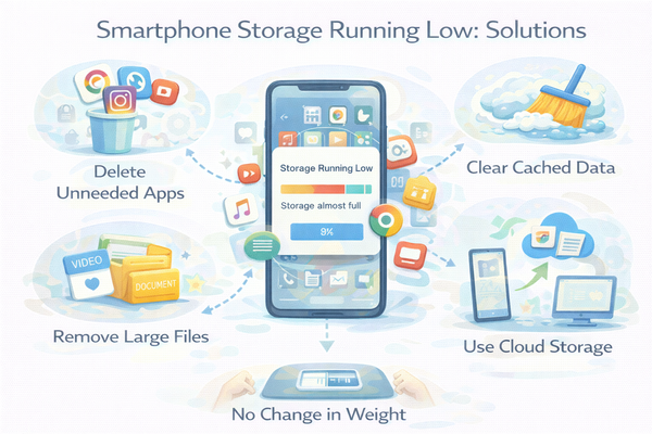 스마트폰-저장공간-부족-해결-방법을 설명하는 저장공간 사용 구조