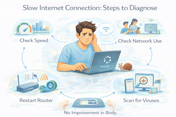 인터넷-속도-느릴때-점검-순서를 설명하는 네트워크 점검 구조